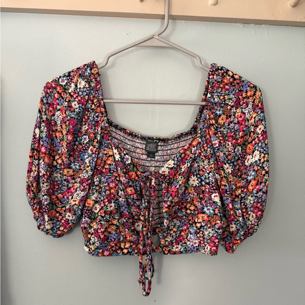 Wild Fable Multicolor Floral Crop Top